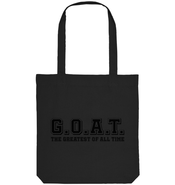 N.O.S.W. BLOCK Teamsport Tote-Bag "G.O.A.T." Organic Baumwolltasche schwarz