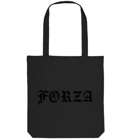 N.O.S.W. BLOCK Fanblock Tote-Bag "FORZA" Organic Baumwolltasche schwarz