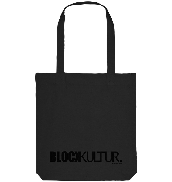 N.O.S.W. BLOCK Fanblock Tote-Bag "BLOCK KULTUR." Organic Baumwolltasche schwarz