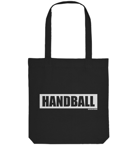  N.O.S.W. BLOCK Teamsport Tote-Bag "HANDBALL" Organic Baumwolltasche schwarz