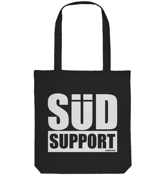 N.O.S.W. BLOCK Fanblock Tote-Bag "SÜD SUPPORT" Organic Baumwolltasche schwarz