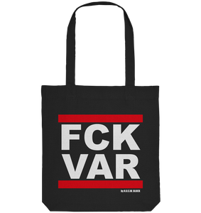 N.O.S.W. BLOCK Fanblock Tote-Bag "FCK VAR" Organic Baumwolltasche schwarz