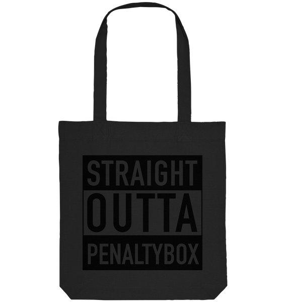 N.O.S.W. BLOCK Fanblock Organic Tote-Bag "STRAIGHT OUTTA PENALTY BOX" Baumwolltasche schwarz