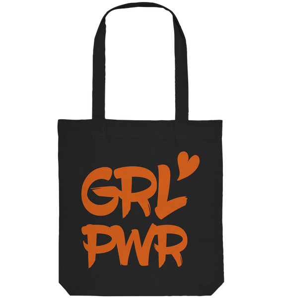 N.O.S.W. BLOCK Teamsport Tote-Bag "GRL PWR" Organic Baumwolltasche schwarz