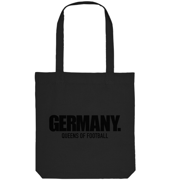 N.O.S.W. BLOCK Fanblock City Tote-Bag "GERMANY. QUEENS OF FOOTBALL" Organic Baumwolltasche schwarz