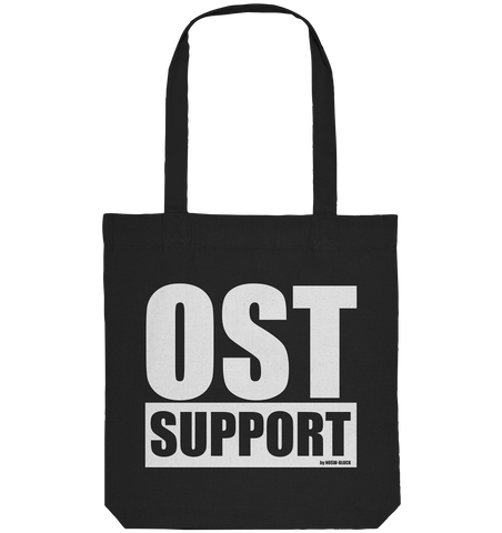 N.O.S.W. BLOCK Fanblock Tote-Bag "OST SUPPORT" Organic Baumwolltasche schwarz