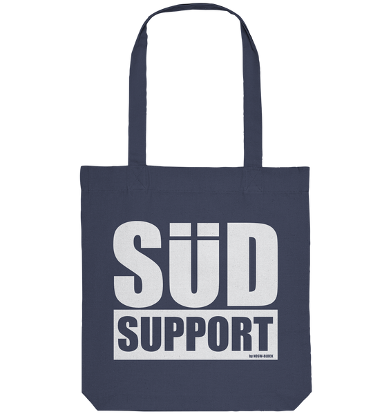 N.O.S.W. BLOCK Fanblock Tote-Bag "SÜD SUPPORT" Organic Baumwolltasche midnight blue