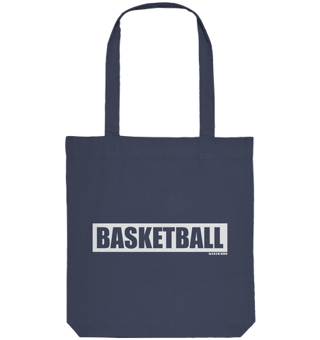 N.O.S.W. BLOCK Teamsport Tote-Bag "BASKETBALL" Organic Baumwolltasche midnight blue