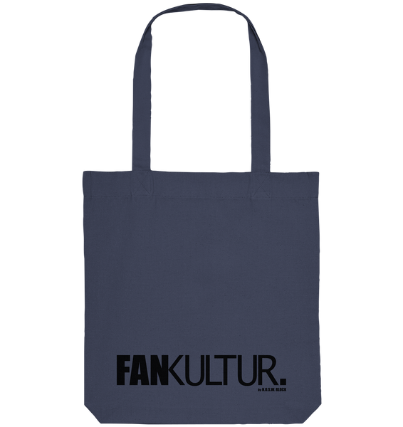 N.O.S.W. BLOCK Fanblock Tote-Bag "FANKULTUR." Organic Baumwolltasche midnight blue