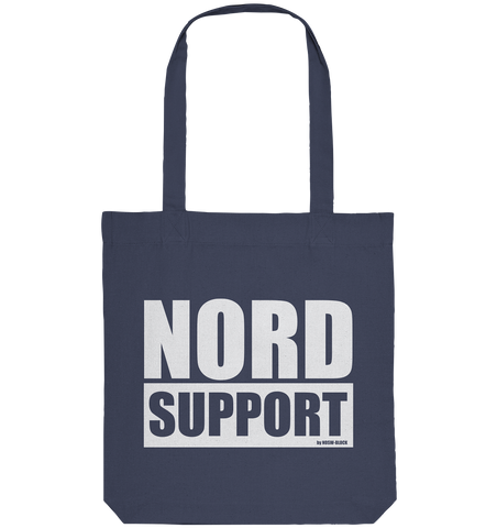 N.O.S.W. BLOCK Fanblock Tote-Bag "NORD SUPPORT" Organic Baumwolltasche blau