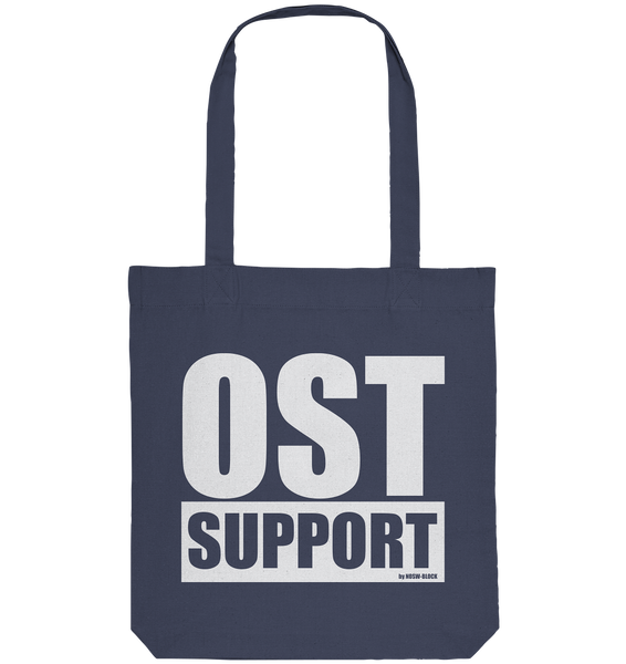 N.O.S.W. BLOCK Fanblock Tote-Bag "OST SUPPORT" Organic Baumwolltasche midnight blue