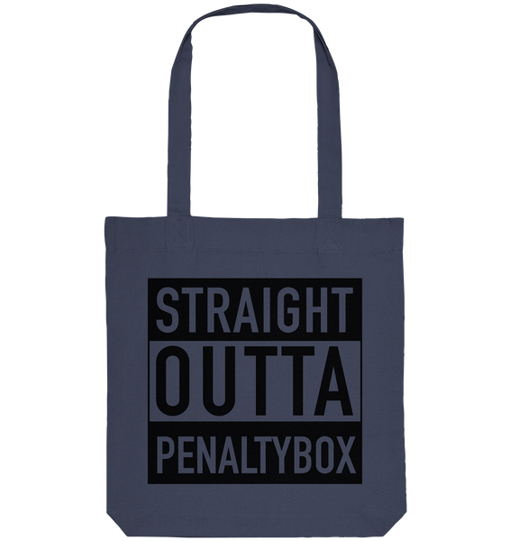 N.O.S.W. BLOCK Fanblock Organic Tote-Bag "STRAIGHT OUTTA PENALTY BOX" Baumwolltasche midnight blue