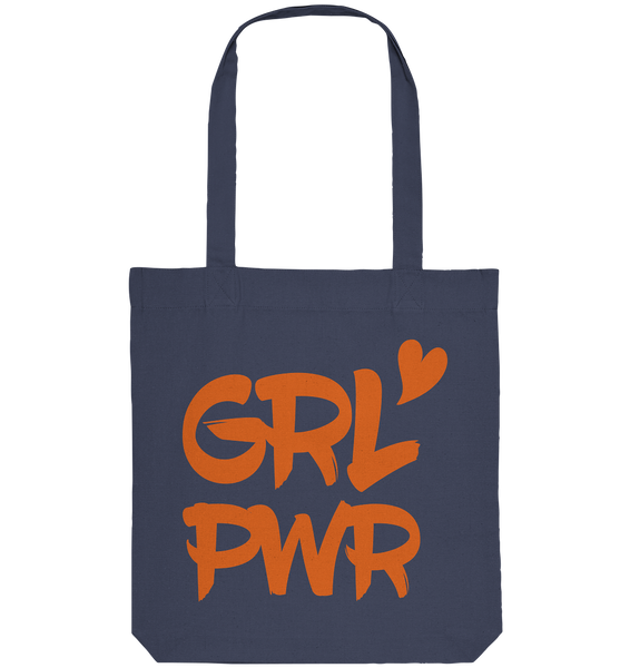 N.O.S.W. BLOCK Teamsport Tote-Bag "GRL PWR" Organic Baumwolltasche midnight blue