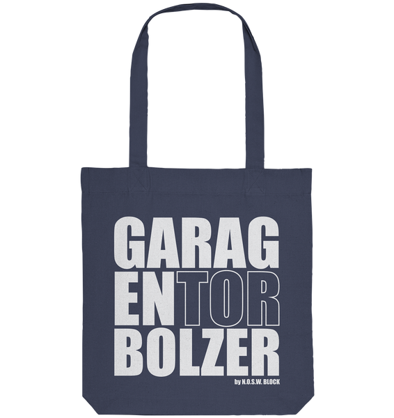 N.O.S.W BLOCK Teamsport Tote-Bag "GARAGENTORBOLZER" Organic Baumwolltasche midnight blue