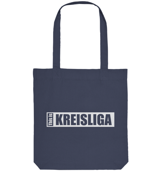 N.O.S.W. BLOCK Teamsport Tote-Bag "THIS IS KREISLIGA" Organic Baumwolltasche midnight blue