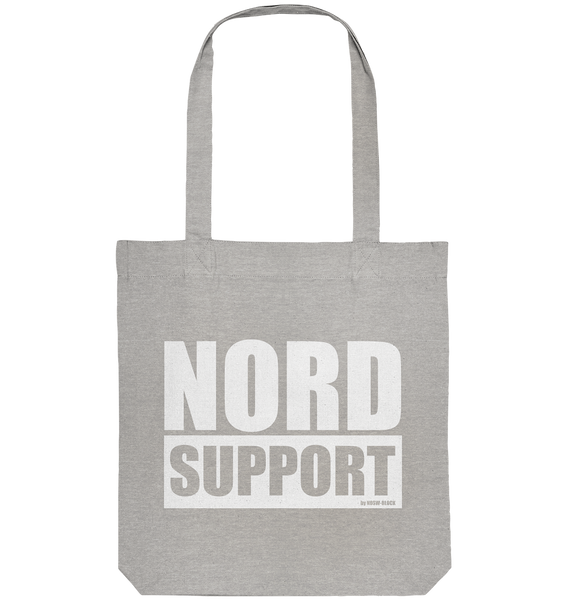 N.O.S.W. BLOCK Fanblock Tote-Bag "NORD SUPPORT" Organic Baumwolltasche heather grau