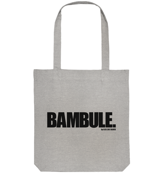 N.O.S.W. BLOCK Fanblock Tote-Bag "BAMBULE." Organic Baumwolltasche heather grau