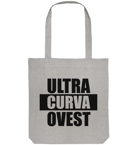 N.O.S.W. BLOCK Ultras Tote-Bag "ULTRAS CURVA OVEST" Organic Baumwolltasche heather grau