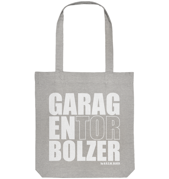 N.O.S.W BLOCK Teamsport Tote-Bag "GARAGENTORBOLZER" Organic Baumwolltasche heather grau