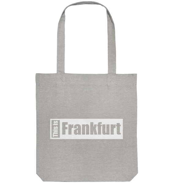 N.O.S.W. BLOCK Fanblock City Tote-Bag "THIS IS FRANKFURT" Organic Baumwolltasche heather grau