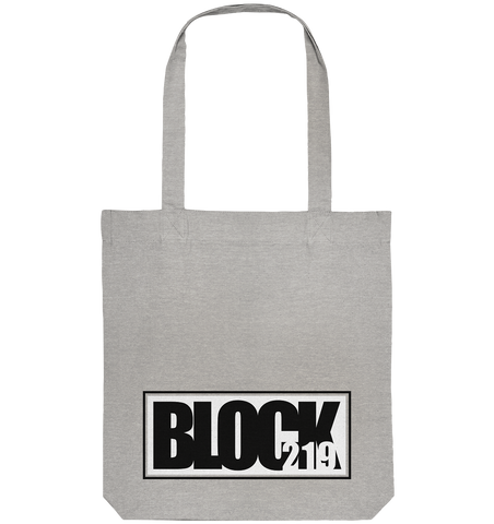 N.O.S.W. BLOCK Tote-Bag "BLOCK219" Organic Baumwolltasche heather grau