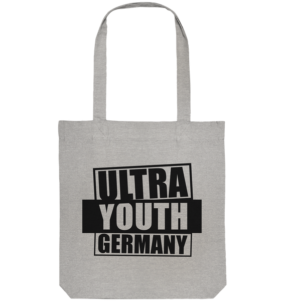 N.O.S.W. BLOCK Ultras Tote-Bag "ULTRA YOUTH GERMANY" Organic Baumwolltasche heather grau