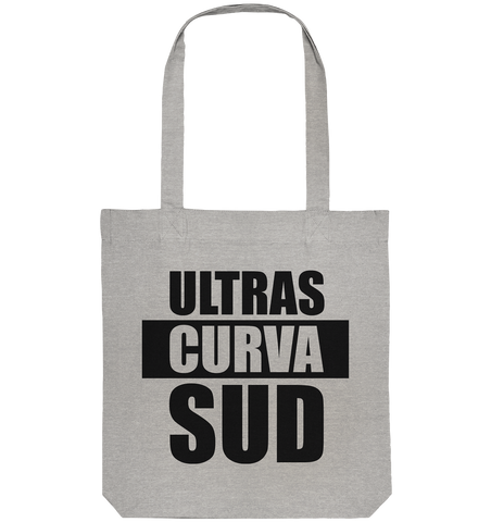 Ultras Tote-Bag "ULTRAS CURVA SUD" Organic Baumwolltasche heather grau