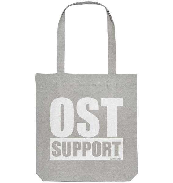 N.O.S.W. BLOCK Fanblock Tote-Bag "OST SUPPORT" Organic Baumwolltasche heather grau