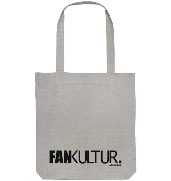 N.O.S.W. BLOCK Fanblock Tote-Bag "FANKULTUR." Organic Baumwolltasche heather grau