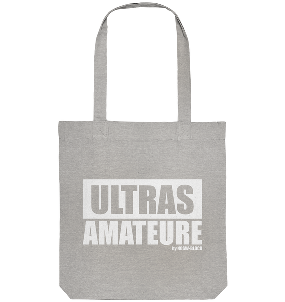 N.O.S.W. BLOCK Fanblock Ultras Tote-Bag "ULTRAS AMATEURE" Organic Baumwolltasche heather grau