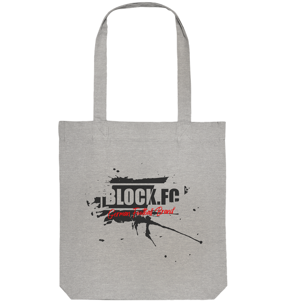 BLOCK.FC Tote-Bag "GERMAN FOOTBALL BRAND" Organic Baumwolltasche heather grau