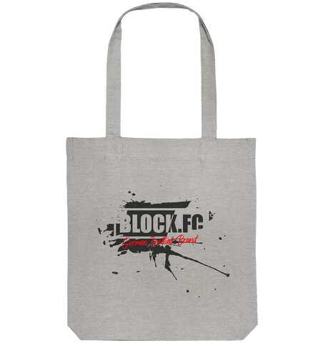 BLOCK.FC Tote-Bag "GERMAN FOOTBALL BRAND" Organic Baumwolltasche heather grau