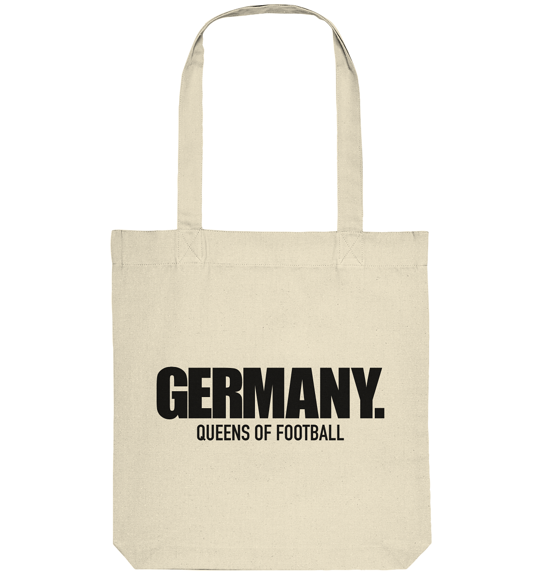 N.O.S.W. BLOCK Fanblock City Tote-Bag "GERMANY. QUEENS OF FOOTBALL" Organic Baumwolltasche natural