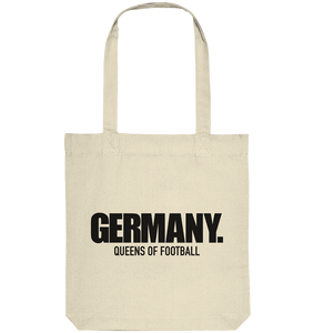 N.O.S.W. BLOCK Fanblock City Tote-Bag "GERMANY. QUEENS OF FOOTBALL" Organic Baumwolltasche natural