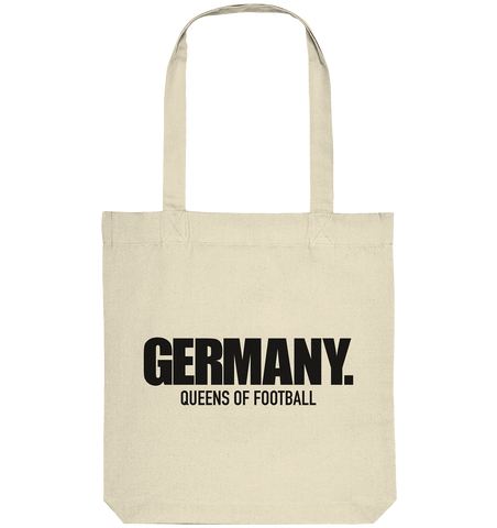 N.O.S.W. BLOCK Fanblock City Tote-Bag "GERMANY. QUEENS OF FOOTBALL" Organic Baumwolltasche natural