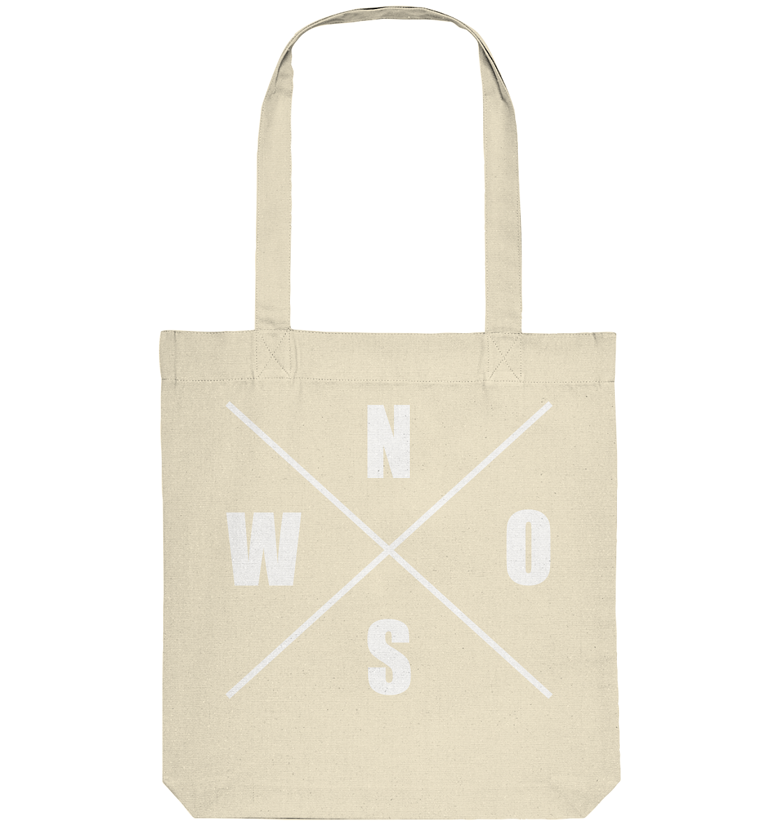 N.O.S.W. BLOCK Tote-Bag "N.O.S.W. ICON" Organic Baumwolltasche natural