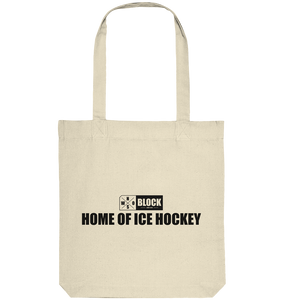 N.O.S.W. BLOCK Tote-Bag "HOME OF ICE HOCKEY" Organic Baumwolltasche natural