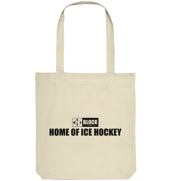 N.O.S.W. BLOCK Tote-Bag "HOME OF ICE HOCKEY" Organic Baumwolltasche natural