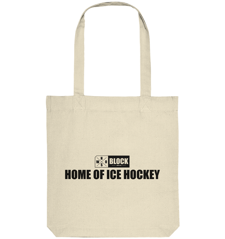 N.O.S.W. BLOCK Tote-Bag "HOME OF ICE HOCKEY" Organic Baumwolltasche natural