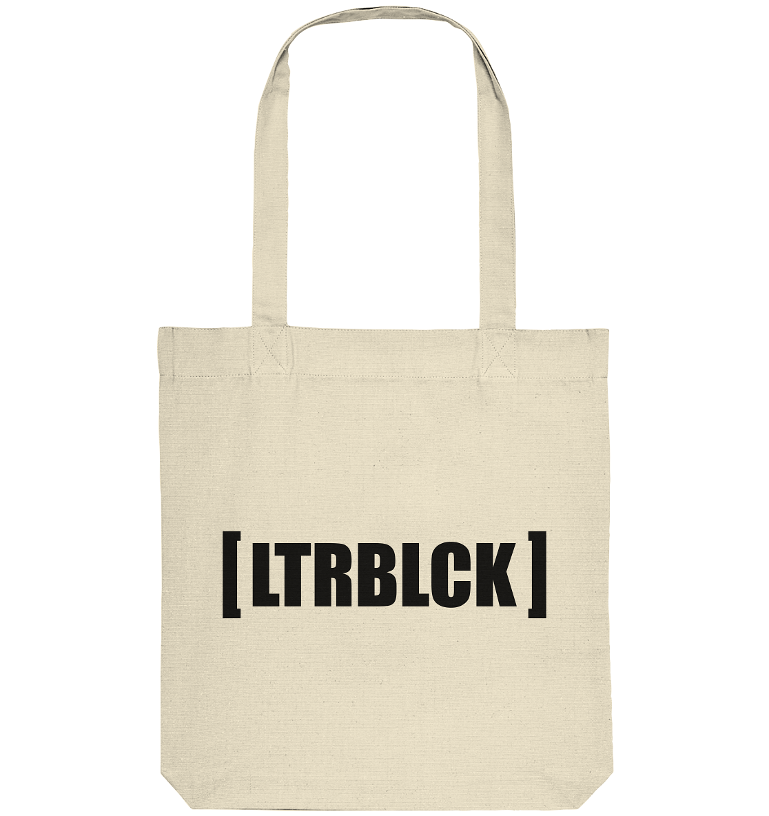 N.O.S.W. BLOCK Ultras Tote-Bag "[ LTRBLCK ]" beidseitig bedruckte Organic Baumwolltasche natural