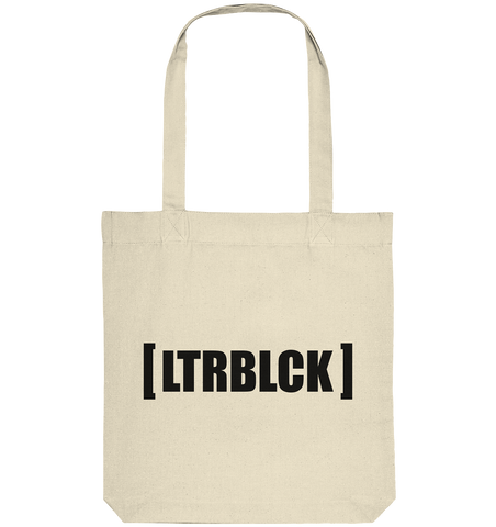 N.O.S.W. BLOCK Ultras Tote-Bag "[ LTRBLCK ]" beidseitig bedruckte Organic Baumwolltasche natural