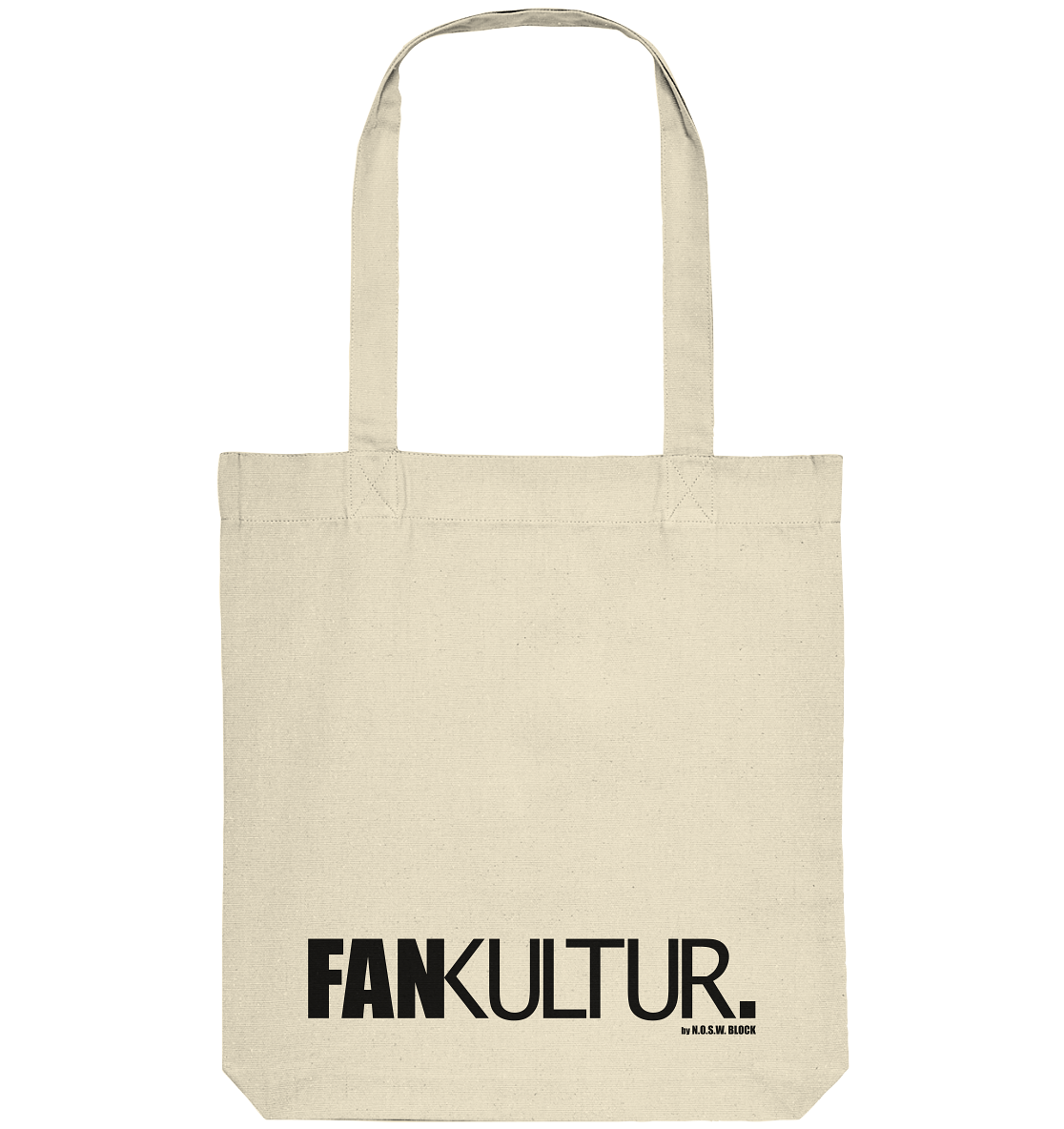 N.O.S.W. BLOCK Fanblock Tote-Bag "FANKULTUR." Organic Baumwolltasche nature