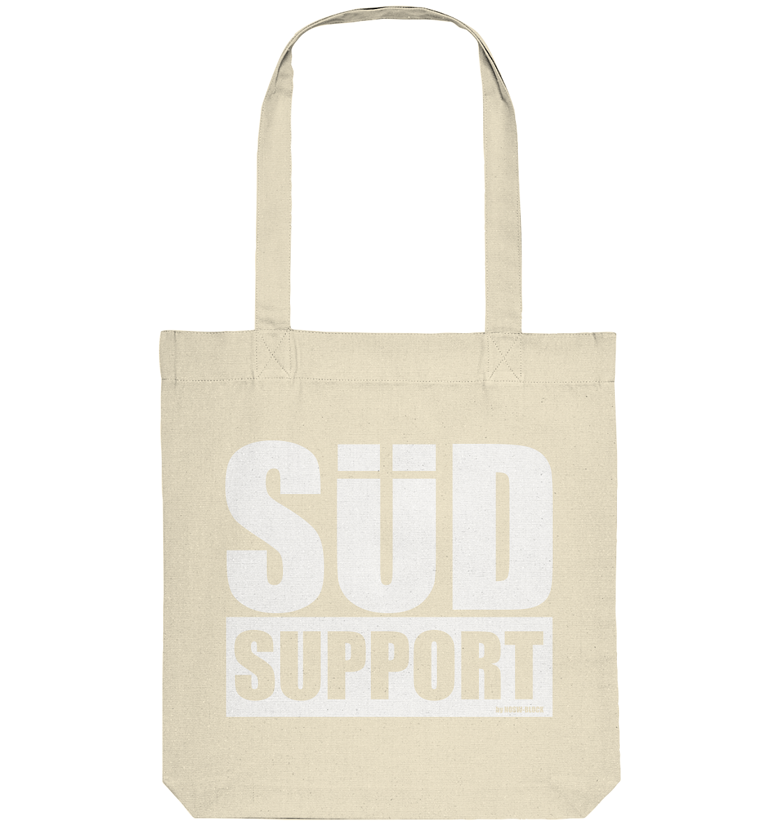 N.O.S.W. BLOCK Fanblock Tote-Bag "SÜD SUPPORT" Organic Baumwolltasche natural