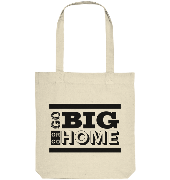 N.O.S.W. BLOCK Fanblock Tote-Bag "GO BIG OR GO HOME" Organic Baumwolltasche natural