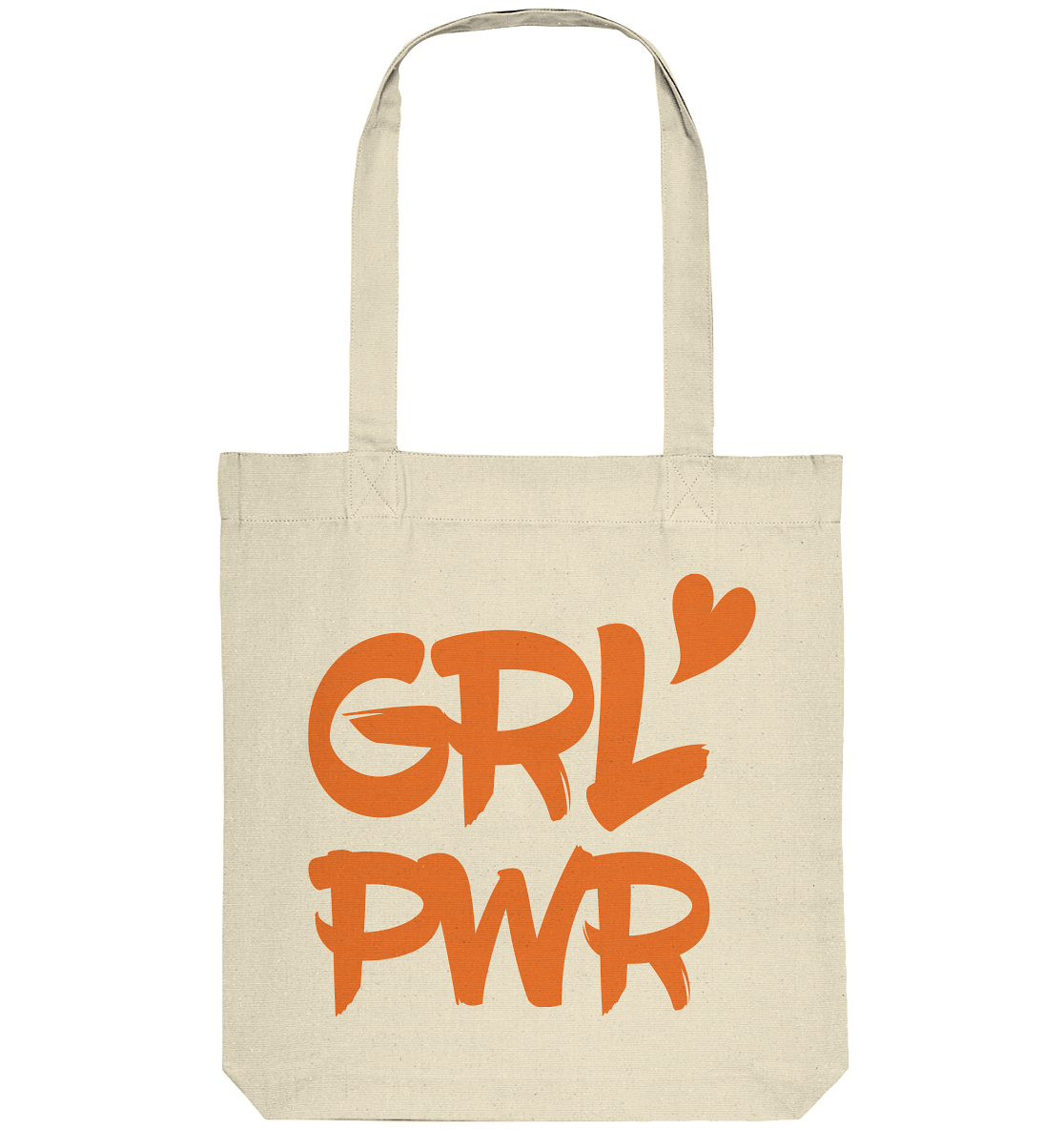 N.O.S.W. BLOCK Teamsport Tote-Bag "GRL PWR" Organic Baumwolltasche natural