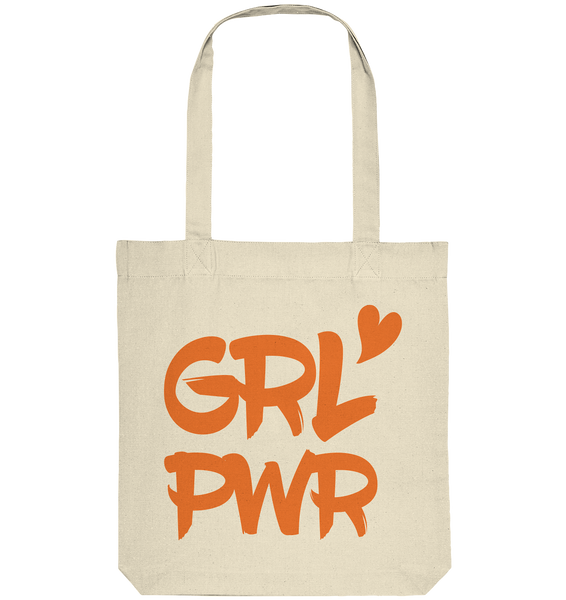 N.O.S.W. BLOCK Teamsport Tote-Bag "GRL PWR" Organic Baumwolltasche natural