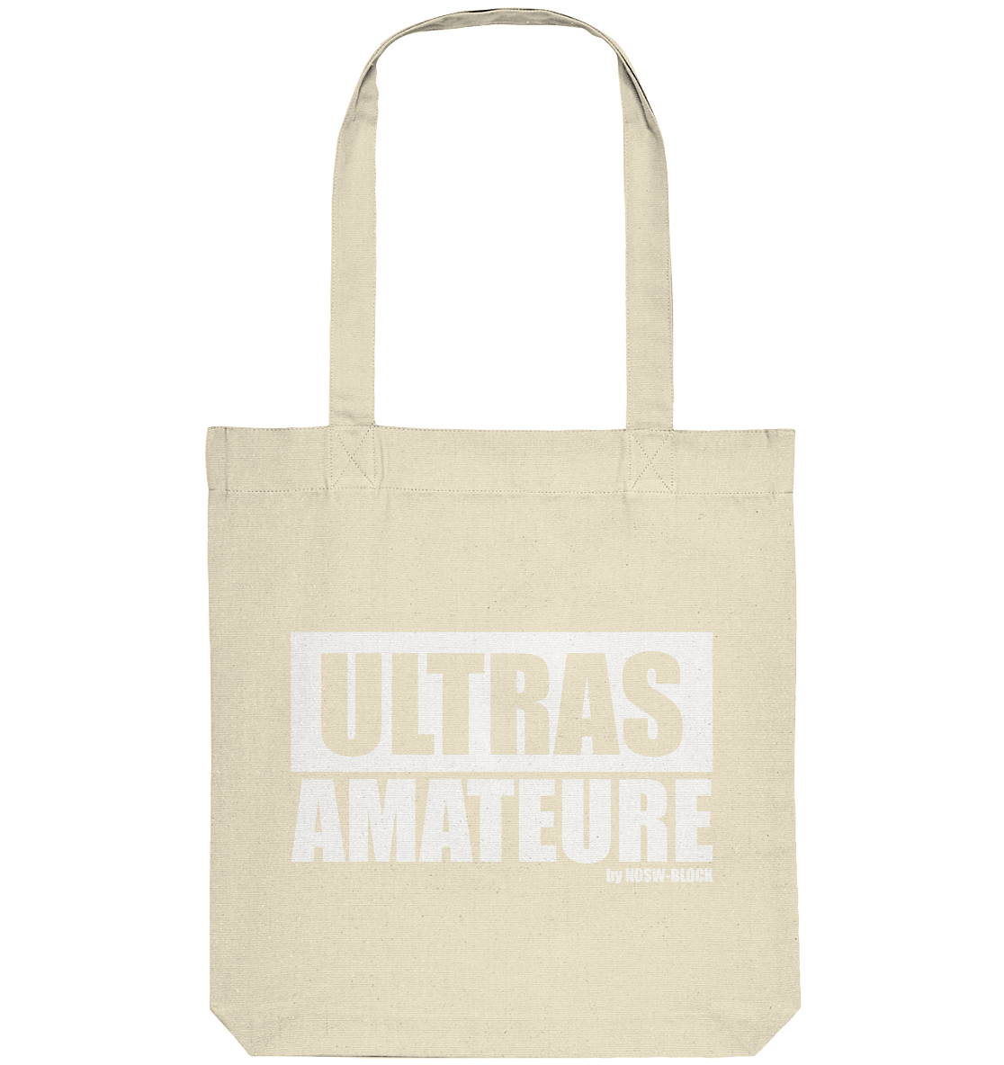 N.O.S.W. BLOCK Fanblock Ultras Tote-Bag "ULTRAS AMATEURE" Organic Baumwolltasche natural