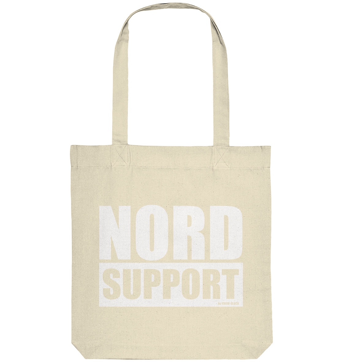 N.O.S.W. BLOCK Fanblock Tote-Bag "NORD SUPPORT" Organic Baumwolltasche natural