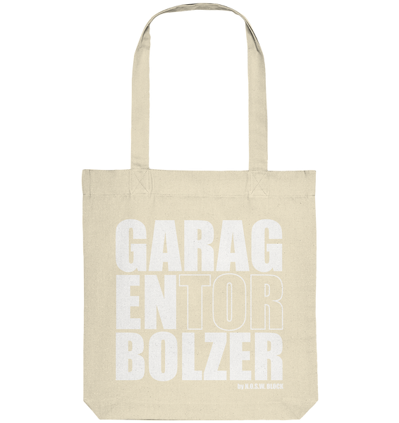 N.O.S.W BLOCK Teamsport Tote-Bag "GARAGENTORBOLZER" Organic Baumwolltasche nature