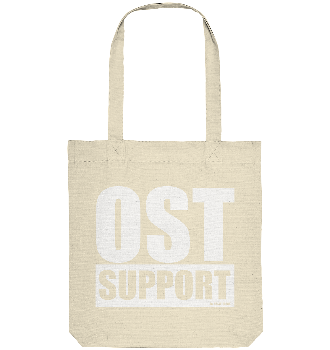 N.O.S.W. BLOCK Fanblock Tote-Bag "OST SUPPORT" Organic Baumwolltasche natural